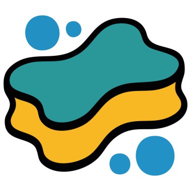 Oda bakımı aksesuarları temizlik araçları katı beyaz arkaplan vektörü izole Clipart