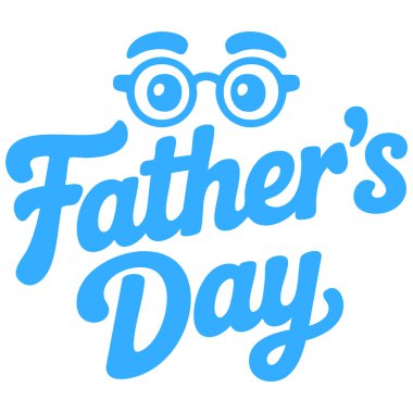 Düz beyaz şeffaf izole arkaplan vektörü üzerinde Babalar Günü için tipografi tasarımı