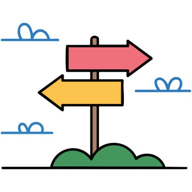 Beyaz arkaplan üzerindeki vektör doldurulmuş simge biçimi işaret çizelgesi çizimi