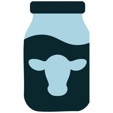 Süt kutusu web tasarım vektörü için izole edilmiş ikon çiftlik hayvanı işareti grafik sembolü