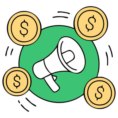 Düz beyaz arkaplan üzerine bağlı pazarlama vektörü düz ikon tasarım illüstrasyon sembolü