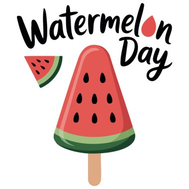 Karpuz günü afişi el yazısıyla yazılmış yazı karalama tarzı broşür poster vektörü