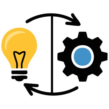 Uygulama süreci renklendirilmiş biçim ikonu vektör illüstrasyonu beyaz arkaplanda izole edildi