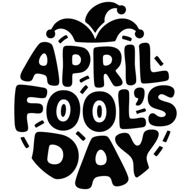 Nisan 1, beyaz arkaplanda izole edilmiş oyuncu tasarım vektörü illüstrasyonunu kutlar