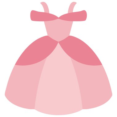 Pastel detaylara sahip zarif gelinlik beyaz arka planda izole edilmiş vektör çizimi tasarımı