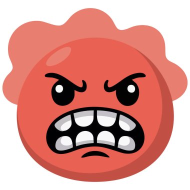 Çizgi film karakteri duyguları, beyaz arkaplanda izole edilmiş tasarım vektör ilülasyonuyla karşı karşıya