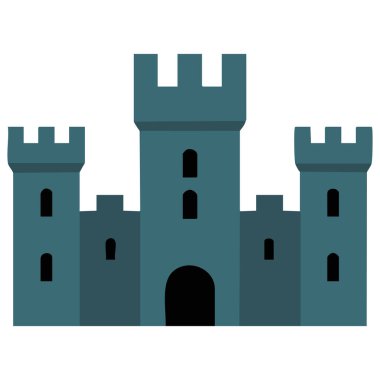 Kale kapısı ilginç giriş tasarımı vektör çizimi beyaz arkaplanda izole