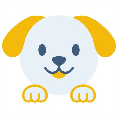 Beyaz arkaplanda izole edilmiş hayvan veteriner web sitesi logo vektör çizimi için köpek vektör simgesi