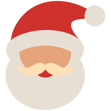 Noel Baba vektör simgesi ticari işler için uygundur. Beyazda kolayca düzenlenebilir.