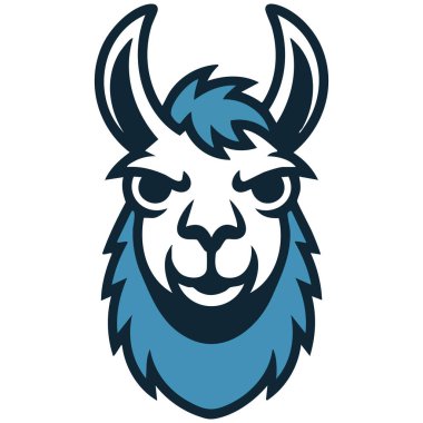 Beyaz arkaplanda izole edilmiş ticari işler için düzenlenebilir Lama vektör simgesi