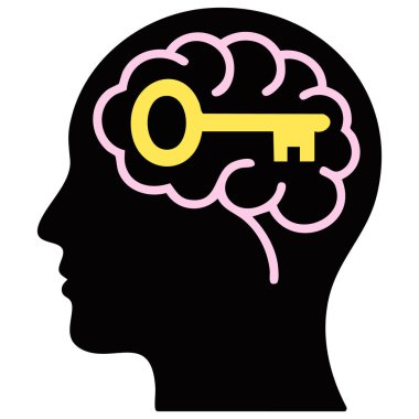 Ticari iş için uygun anahtar kişi vektör simgesi beyaz üzerinde kolayca düzenlenebilir