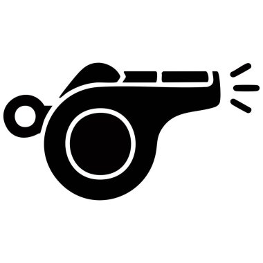 Ticari iş için uygun spor ıslık vektör simgesi beyaz üzerinde kolayca düzenlenebilir