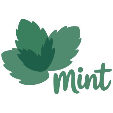 Nane yaprakları simgesi beyaz arkaplan vektörü grafiğinde izole edildi