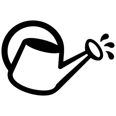 Çocuk karikatür sulama beyaz üzerinde izole edilmiş bahçecilik için vektör simgesi