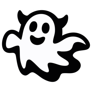 Oyun takımı kimliği için hayalet karakter sinirli esport logo vektörü grafiği