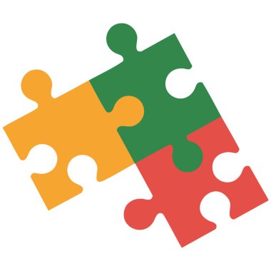 Bulmaca takım çalışması ortaklık konsepti vektör stoku