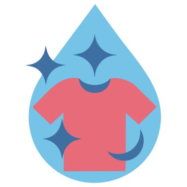 Kuru temizleme ya da çamaşır yıkama işleri için bir çamaşır simgesinin vektör logosu tasarımı beyaz arka planda izole edilmiş vektör çizimi