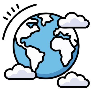 Ticari kullanım vektörü için melek gibi toprak ve mavi tonda bulutlar içeren sokak giysisi tasarımı