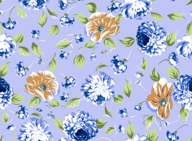 Çiçeklerle kusursuz desen