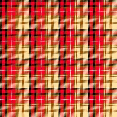 kırmızı ve siyah ekoseli, dikdörtgen desenli.