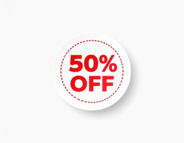 3 d discount, 5 0 % off discount, on white, background, tags, tags, offer special offer. stock sale banner banner