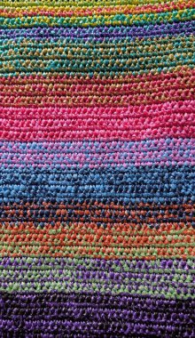 Canlı Çizgili Örülmüş Kumaş Dokusu