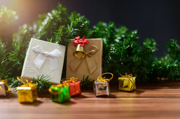Подарочная Коробка Рождеством — стоковое фото