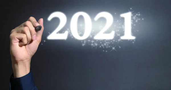 Emberi Kéz 2021 Eleje — Stock Fotó