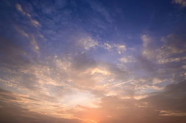 Cielo Panoramico Nuvole Sera — Foto Stock