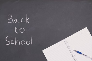 Okula ve eğitime dönüş konsepti kitap ve kalem.