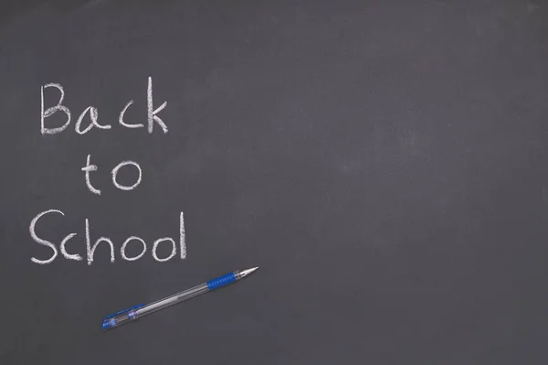 Back School Education Concept Pen Placed Blackboard — Stock Photo, Image