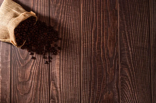 Liebe Kaffee Trinken Kaffeebohnen Auf Dem Tisch — Stockfoto