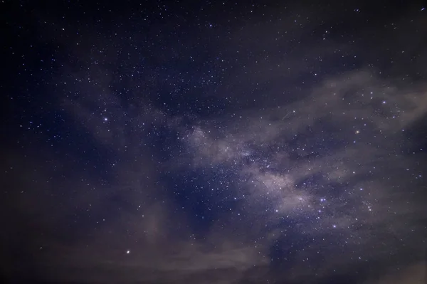 Vintergatan Och Stjärnor Natten — Stockfoto