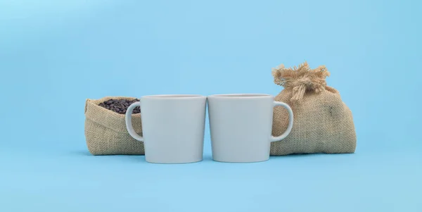 咖啡豆咖啡杯能量饮料 — 图库照片