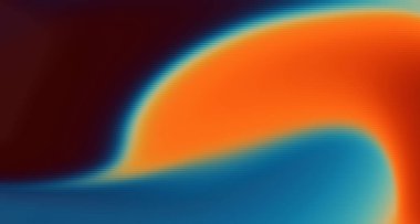 Koyu Derece Arkaplanlı Soyut Turuncu ve Mavi Girdap