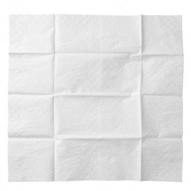 Görünür kıvrımları beyaz üzerine izole edilmiş kare beyaz kağıt dokusu, minimal tasarım için ince arkaplan.