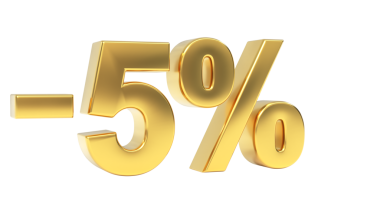 Arkaplanda izole edilmiş pırıl pırıl altın (-5%) imzası