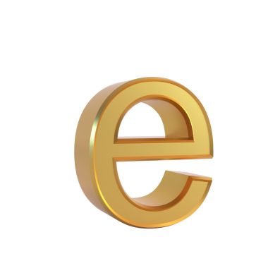 Altın 3d küçük harf ve sembol beyaz arkaplan resimlerinde izole edildi