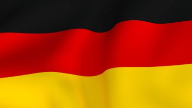 Almanya 'nın ulusal bayrağı, Bundesflagge olarak bilinir, farklı üç renkli bantlarıyla görkemli bir şekilde dalgalanır.