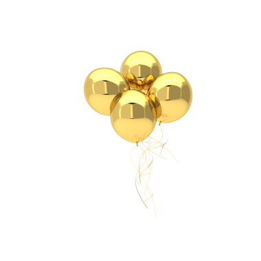 Kıvrımlı kurdeleli dört yüksek yansıtıcı krom, metalik helyum balonundan oluşan lüks bir küme.