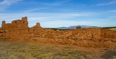 New Mexico 'daki Salinas Pueblo Misyonları Ulusal Anıtı' ndaki Abo görevinin kalıntıları. 2016.11.25.