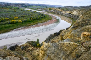 Theodore Roosevelt Ulusal Parkı, batı Kuzey Dakota, ABD 'de yer almaktadır. 27 Eylül 2017.