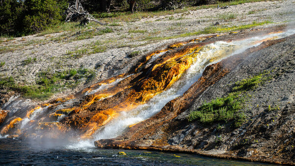 Yellowstone National Park, in the Fountain Paint Pot area, Wyoming, USA. July 8, 2022.