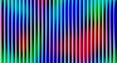 Yumuşak, Yayılmış R ile Ritmik Aydınlık Dikey Çubuklar Dizisi