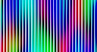 Pürüzsüz Gradyan ve Dyna ile Canlı Spektrum Dikey Çizgiler