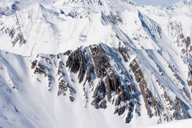 Gudauri Kayak Merkezi, Gürcistan, Karlı Dağ Kış Manzarası