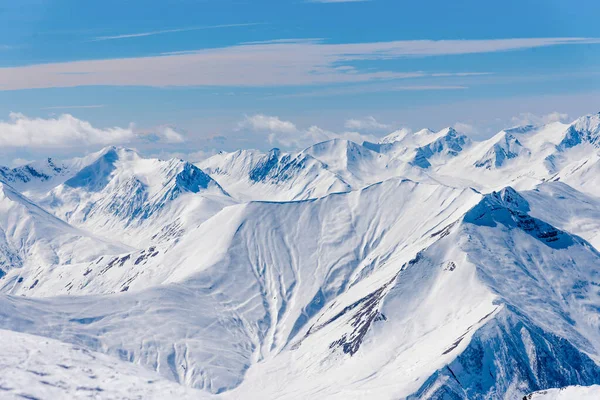 Gudauri Kayak Merkezi, Gürcistan, Karlı Dağ Kış Manzarası