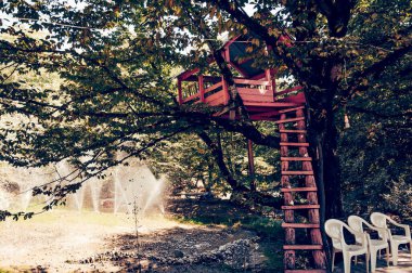 Ağaç evi, çocukların kendi dünyalarını yarattıkları arka bahçeye tünemiş oyunlar ve maceralar icat ettikleri yere.