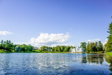 Puşkin şehrindeki Catherine Park 'ın manzarası