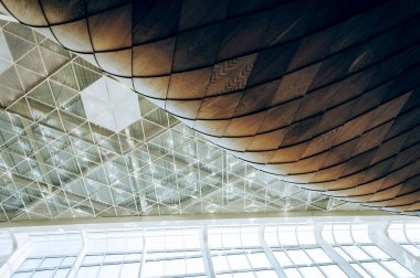 Bakü, Azerbaycan, 29 Ağustos 2016, Heydar Aliyev Uluslararası Havalimanı